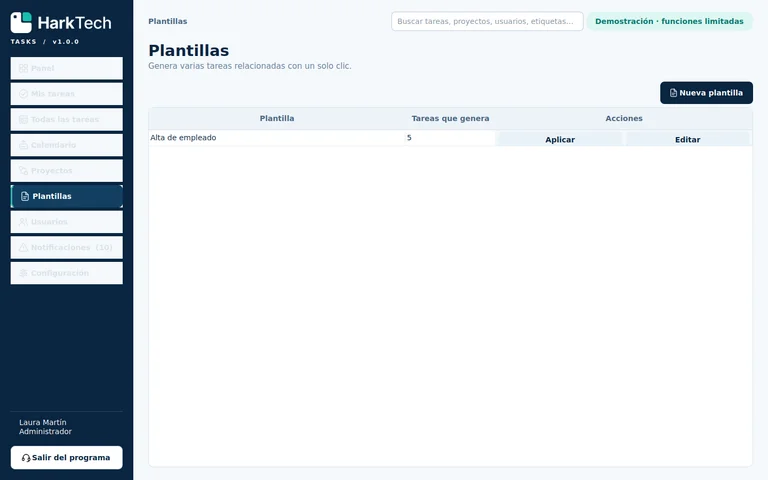Captura real: plantillas para procesos repetitivos